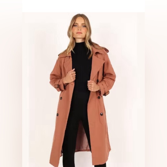 Petal and Pup Womens Trina Button Front Trench Coat - Picture 3 of 5